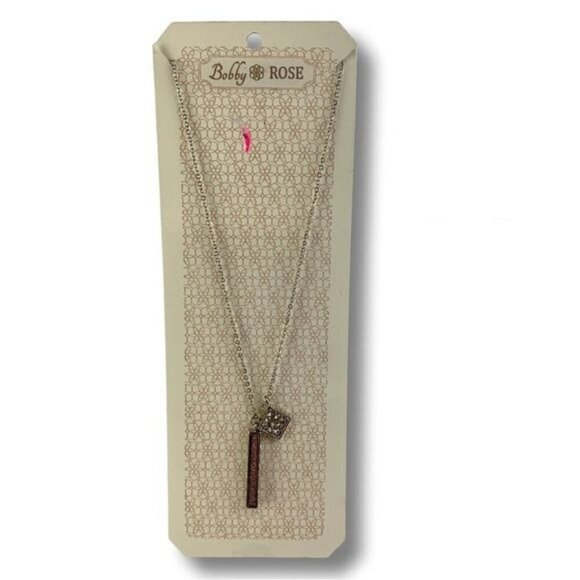 Bobby Rose Double Pendant CZ Necklace - Picture 1 of 5